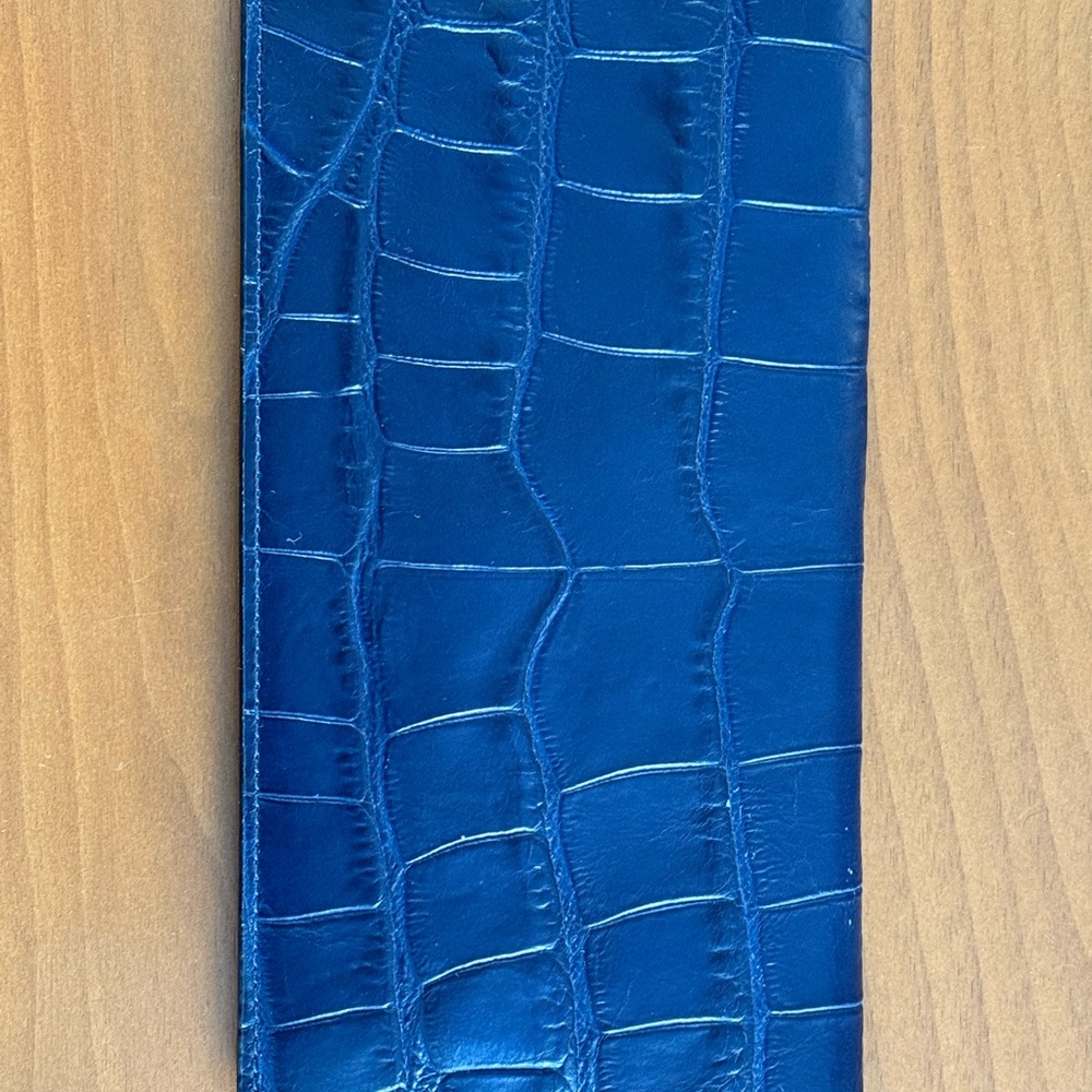 Coach Navy Croc-Embossed Wallet - Picture 3 of 6